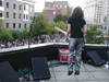 Alex jumps with the crowd at the WCYY roof patio - Portland, ME - 6/23/00