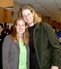 Bob hangs out with Kristin Gore (daughter of Al Gore) after a Rock The Vote show - Detroit, MI - 10/24/00