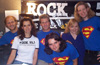 Those crazy Superman shirts again.  With Susan Groves (WARQ DJ) and Cathy Burke from Blackbird Records