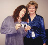 Our friend Sue Kelleher with Weird Al and a copy of our latest CD